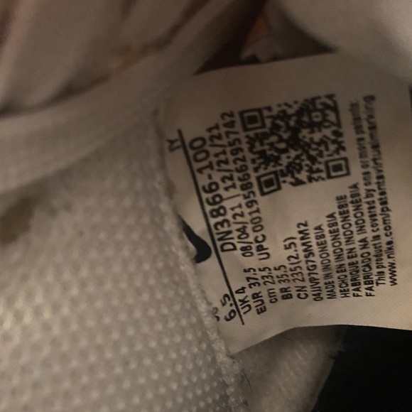 Nike Dunks. White Sneakers with Red, Purple, and Teal Accents - Picture 2 of 6